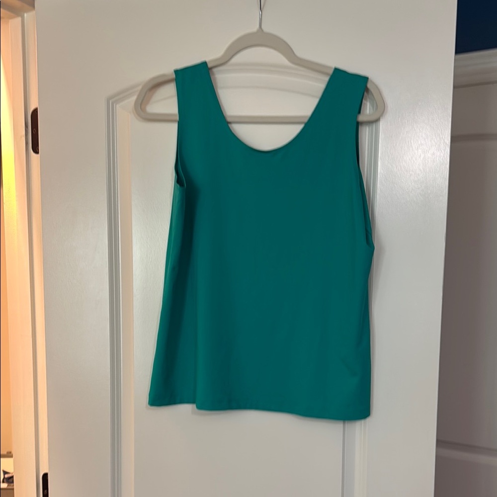 Chico's Green Boxy Tank Top Size 3 - Picture 3 of 9